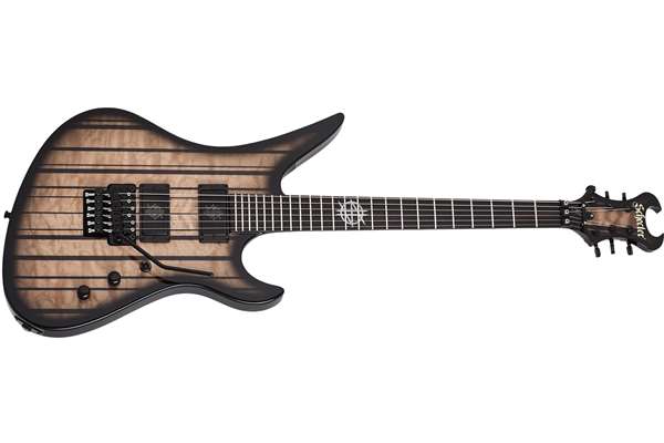 Syn-Fr Quilted Maple(2019) (Usa) Trans Clear Black Burst / Pinstripe,Case Included