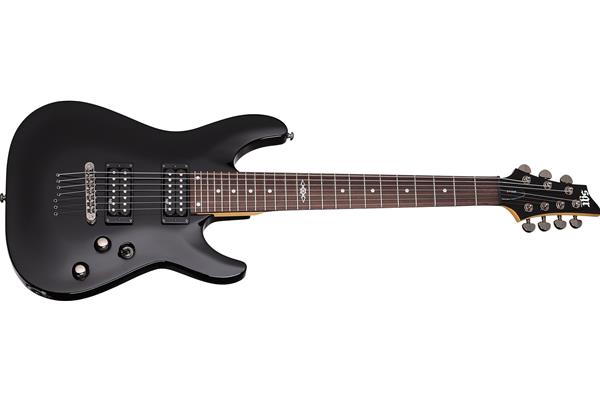 C-7 Sgr By Schecter Midnight Satin Black W/ Gig Bag