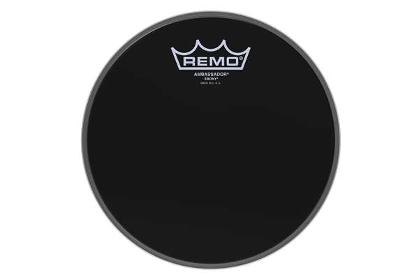 8"  Remo Ebony Ambassador