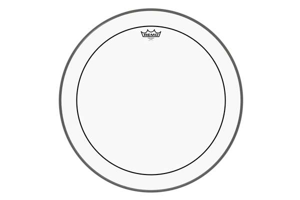 22" Pinstripe Clear Bass Drum Head - 12/22