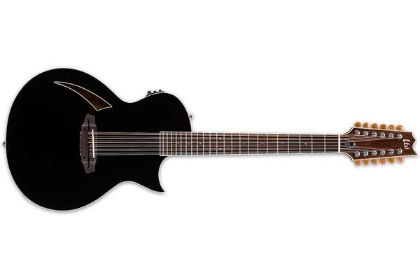 LTD TL-12 12-String Acoustic/Electric Guitar, Black