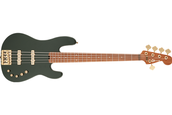 Pro-Mod San Dimas® Bass JJ V, Caramelized Maple Fingerboard, Lambo Green Metallic