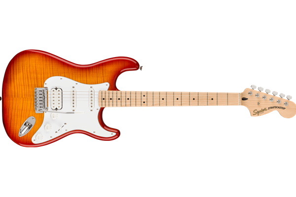 Affinity Series™ Stratocaster® FMT HSS, Maple Fingerboard, White Pickguard, Sienna Sunburst