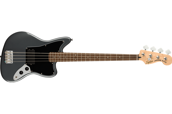 Affinity Series® Jaguar® Bass H, Laurel Fingerboard, Black Pickguard, Charcoal Frost Metallic