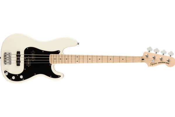 Affinity Series® Precision Bass® PJ, Maple Fingerboard, Black Pickguard, Olympic White