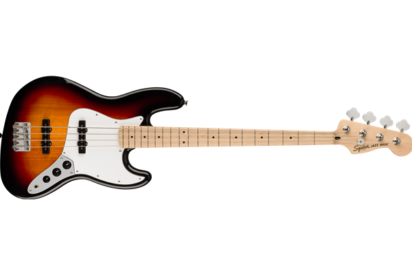 Affinity Series® Jazz Bass®, Maple Fingerboard, White Pickguard, 3-Color Sunburst