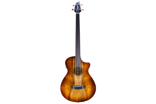 Breedlove Pursuit Exotic S Concerto Amber Fretless Bass CE Myrtlewood-Myrtlewood