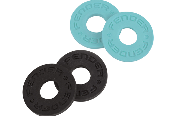 Fender® Strap Blocks, 4-Pack, Black (2) and Daphne Blue (2)