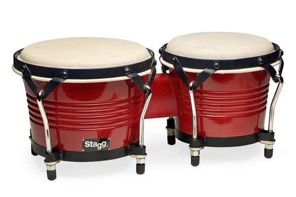 7.5" Wood Bongos Cherry