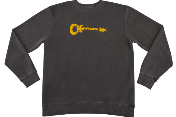 Charvel® Logo Sweatshirt, Gray and Yellow, XXL