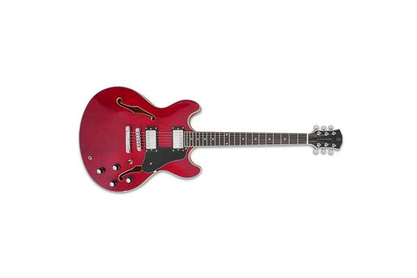 Sire Larry Carlton H7 Classic Semi-hollow Electric Guitar, See Through Red