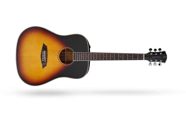 Larry Carlton A3-D Dreadnought Acoustic / Electric Guitar, Vintage Sunburst