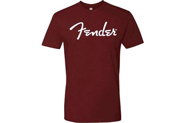 Fender Spaghetti Logo T-Shirt, Oxblood, Small