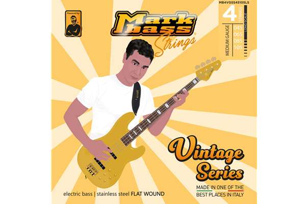 Markbass Scale 4 Bass Strings - Stainless Steel Flat Wound, Medium Gauge