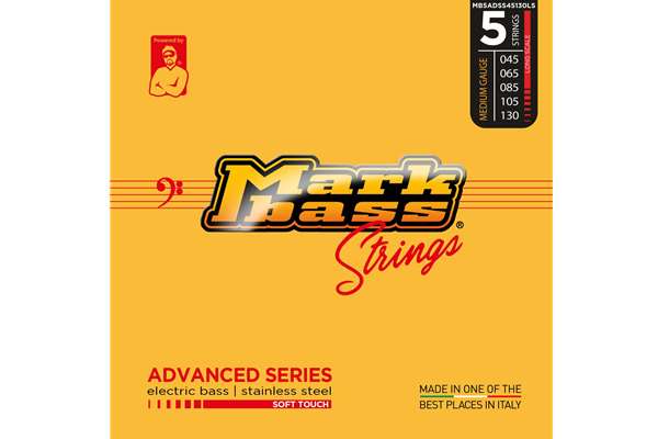 Markbass Long Scale, Soft Touch 5 Bass Strings - Stainless Steel, Medium Gauge