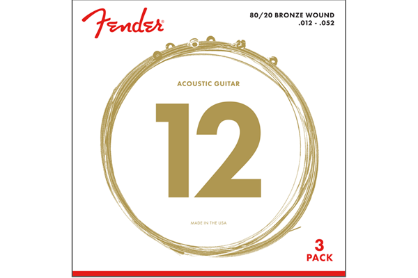 80/20 Bronze Acoustic Strings, Ball End, 70L .012-.052 Gauges, 3-Pack