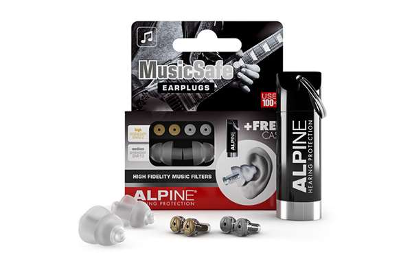 Musicians Earplugs With Two Interchangeable Filter Sets & Case