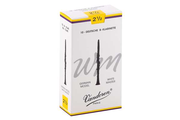 Bb Clarinet White Master Reeds Strength 2.5; Box of 10