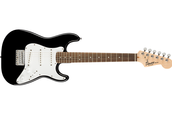 Mini Stratocaster®, Laurel Fingerboard, White Pickguard, Black