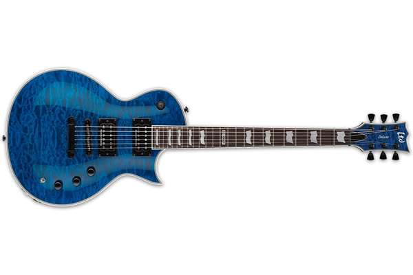 LTD EC1000 Piezo Electric Guitar QM See-Thru Blu