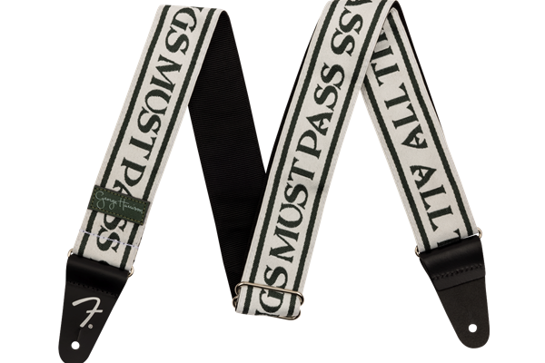 George Harrison All Things Must Pass Logo Strap, White/Black, 2"