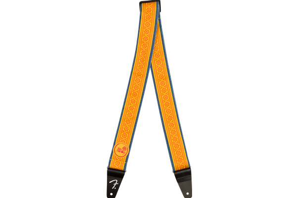 George Harrison Dark Horse Floral Strap, Orange, 2"