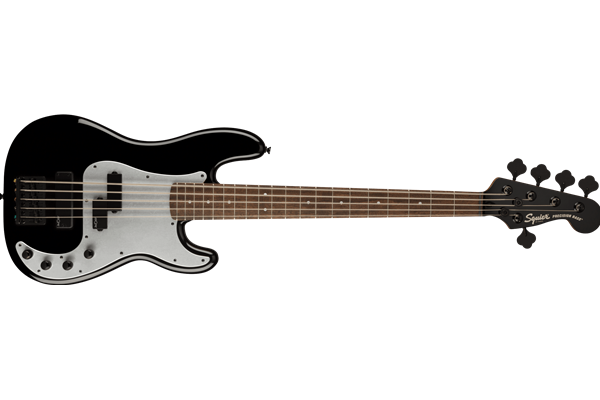 Contemporary Active Precision Bass® PH V, Laurel Fingerboard, Silver Anodized Pickguard, Black