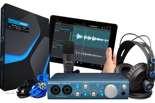 PreSonus® AudioBox® iTwo Studio, Black and Blue