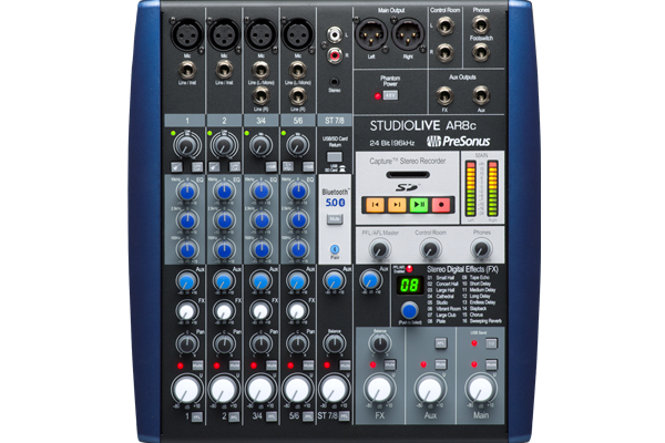 PreSonus® StudioLive® AR8c Analog Mixer, Blue