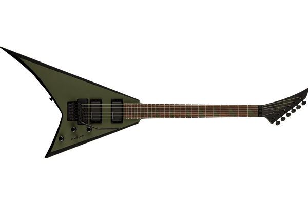 X Series Rhoads RRX24, Laurel Fingerboard, Matte Army Drab with Black Bevels