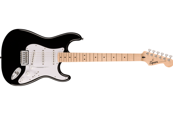 Squier Sonic® Stratocaster®, Maple Fingerboard, White Pickguard, Black
