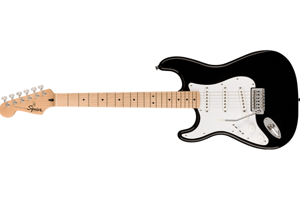 Squier Sonic® Stratocaster® Left-Handed, Maple Fingerboard, White Pickguard, Black