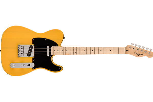 Squier Sonic® Telecaster®, Maple Fingerboard, Black Pickguard, Butterscotch Blonde