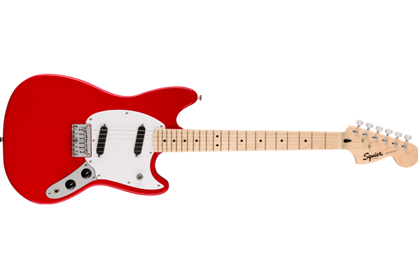 Squier Sonic® Mustang®, Maple Fingerboard, White Pickguard, Torino Red